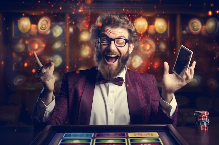 Antarmuka pemain dengan chat interaktif dan tampilan tabel blackjack real-time